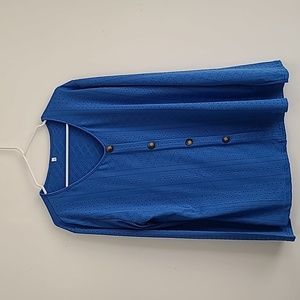 Blue long sleeve blouse